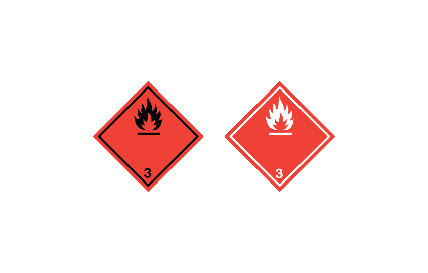 Gefahrzettel Gefahrgut Klasse 3: Entzündbare flüssige Stoffe